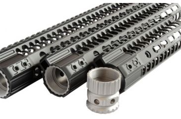 Image of 2a Armament 2a Bl-rail Key-mod 7'' Black Titanium Barrel Nut Ar-15