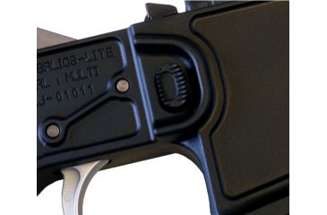 Image of 2A Armament AL Mag Catch Assembly - Pocketed, Black, Milspec, 2A-MCA-P1