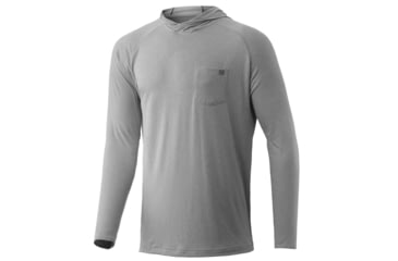 Image of HUK Performance Fishing Waypoint Hoodie - Mens, Grey, Small, H1200292-020-S
