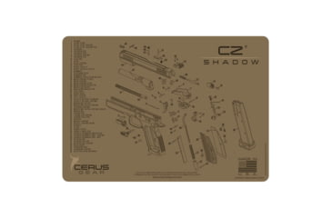 Image of Cerus Gear CZ SHADOW 2 SCHEMATIC HANDGUN PROMAT - COYOTE TAN 258FA6BC, CERHMCZSHDWSCHCOY