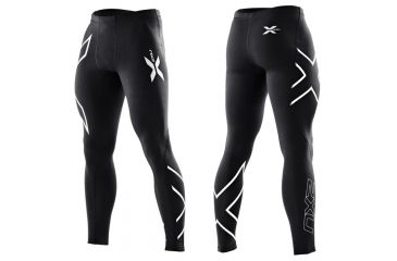 Image of 2XU Wmn Midrise Ct 3/4 Blk Sm WA2865b BL/DRF S