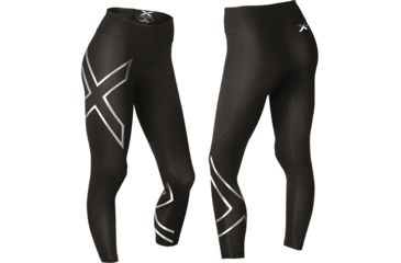 Image of 2XU Mens Hyoptik 3/4 Ct Blk Md 3515B BLK/SRF M