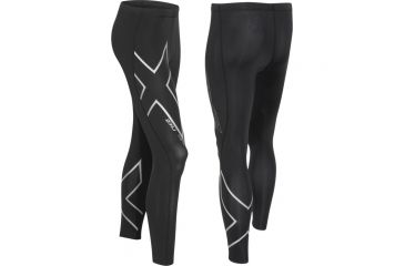 Image of 2XU Mens Hyoptik 3/4 Ct Blk Md 3515B BLK/SRF M