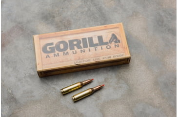 Image of Gorilla Ammunition .260 Remington 100 Grain Hornady A-MAX Rifle Ammo, 20 Rounds, Copper, 20 Rounds, gpf-652