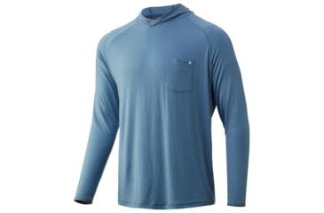 Image of HUK Performance Fishing Waypoint Hoodie - Mens, Silver Blue, Small, H1200292-040-S