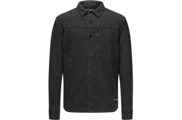 Image of GOREWEAR Hybrid Fleece Flannel Running Shirt Mens in Black Medium D87B0C52, 101142-9900-L