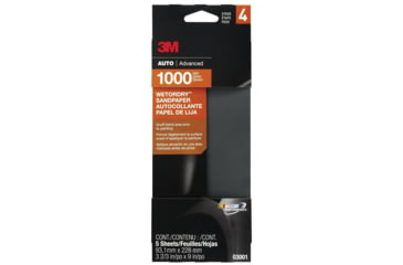 Image of 3M 03001 Wetordry Sandpaper 1000 Grit, 3 2/3in x 9, 7100100323