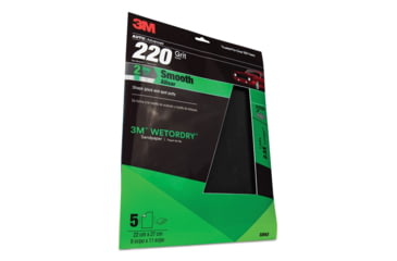 Image of 3M 32043 Wetordry Sandpaper 220 Grit, 9in x 11, 7010308858