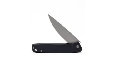 Image of 3V Gear Black React Folding Knife, 3in, 8Cr14MoV, Drop Point Blade, Plain G10, Black Handle, TI Coated, Black/Dark Gray, 6.5 inch, b-r-fk-plain-g10-ti-coa