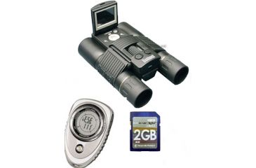 Image of 3-PC Nature Discovery Hiking Gift Kit - Bushnell LCD Digital Camera Binoculars w/ SD slot, Video mode 118323 , Silicon Power 150X 2GB Digital SD Memory Card and Brunton Digital Compass NOMADV2