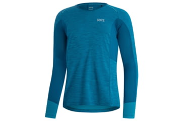 Image of GOREWEAR Energetic Long Sleeve Running Shirt Mens in Sphere Blue Medium Slim fit 7F451CB2, 100751-AZ00-L