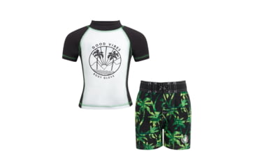 Image of Body Glove Toddler Boys Rash Guard &amp; Swim Shorts Set - Green Palm D27F1DF2, 4T, Green Palm, 8509BGS29-B-4T