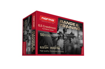 Image of Norma Range and Training 300 Blackout 124 Grain Brass Cased Rifle Ammo, 50 Rounds, 20166650