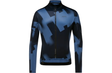 Image of GOREWEAR Mens C3 Thermo Cycling Jersey in Orbit Blue/Cargo Blue XS Slim fit 144E282E, 100647-AUCA-S