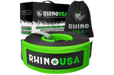 Image of Rhino USA 3 x 8 Recovery Tree Saver Strap 895D3ED8, Green, RG-TS3X8-GRN