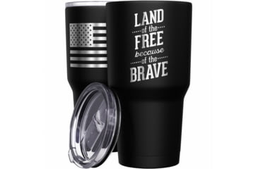 Image of We the People Holsters Land Of The Free Because Of The Brave Stainless Steel Tumbler FA98F2E1, 6632984445026