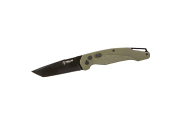 Image of Telum Tactical Titan Automatic Folding Knife, 4in, Stainless Steel, Tanto Blade, OD Green Handle, 0DD8F5C8, RHTT2997