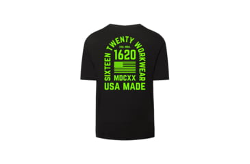 Image of 1620 Workwear Stacked Logo Shirt Short Sleeve C166D9B9, Bright Green, XXL, SST3GXXL