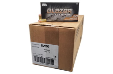Image of CCI Ammunition BLAZER 40 S&amp;W - BRASS 180GR FMJ AMMO 1000RD CASE 0D45A4C8, CC5220C