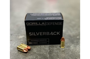 Image of Gorilla Ammunition Gorilla Silverback .380 ACP 65 Grain Lehigh Xtreme Defense Brass Case Pistol Ammo, 20 Rounds, Copper, 20 Rounds, gpf-90789