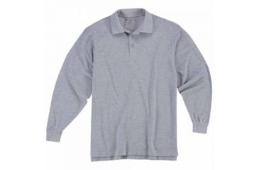 Image of 5.11 Tactical Professional Long Sleeve Polo - Men's, 4XL, Tall, Heather Grey, 42056T-016-4XL