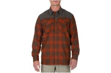 Image of 5.11 Tactical Mens Sidewinder Flannel Button Down Shirt, Fireball, 2XL 72446-521-2XL