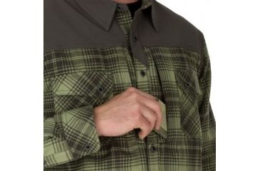 Image of 5.11 Tactical Mens Sidewinder Flannel Button Down Shirt, Mosstone, L 72446-861-L