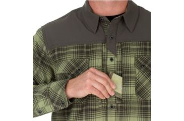 Image of 5.11 Tactical Mens Sidewinder Flannel Button Down Shirt, Mosstone, L 72446-861-L