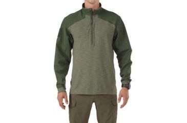 Image of 5.11 Tactical Rapid Response 1/4 Zip, Tdu Green - 72415190XL
