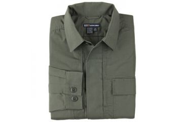 Image of 5.11 Tactical 72002T TDU Shirt, Long Sleeve, Ripstop, TDU Green, Large, Tall