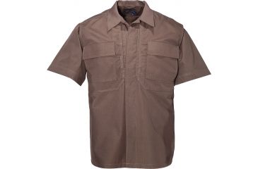 Image of 5.11 Tactical TDU Short Sleeve Shirt - Poly/Cotton Ripstop - Brown - S 71001-108-S
