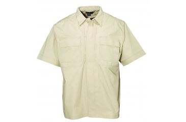 Image of 5.11 Tactical TDU Short Sleeve Shirt - Poly/Cotton Ripstop - TDU Khaki - S 71001-162-S