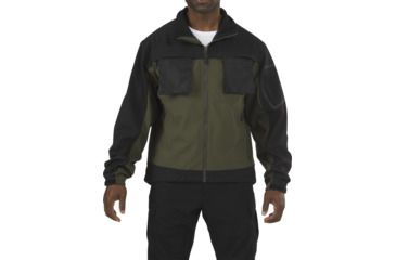 Image of 5.11 Tactical Chameleon SoftShell Jacket - Men's, Moss/Black, Extra Small, 48099-191-XS