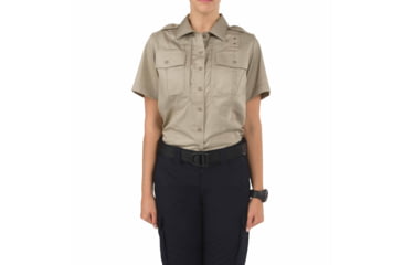 Image of 5.11 Tactical 61159 Womens B Class PDU Short Sleeve Shirt, Silver Tan, Extra Large-Regular