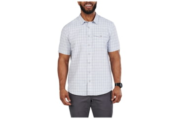 Image of 5.11 Tactical Aiden Short Sleeve Plaid Shirt - Men's, White Plaid, XS, 71206-414-XS