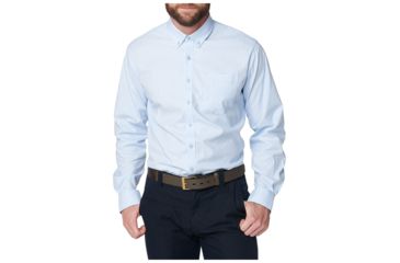 Image of 5.11 Tactical Alpha Flex Long Sleeve Shirt, Blue Water Stripe - 72491-644-S