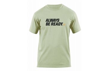 Image of 5.11 Tactical Always Be Ready Logo T Shirt - Tan - L 41006AZ-170-L