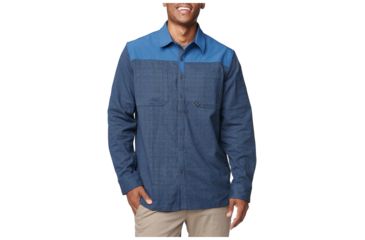 Image of 5.11 Tactical Ascension Long Sleeve Shirt, Ensign Blue Heather - 72496-790-2XL