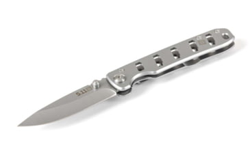 Image of 5.11 Tactical Base 3DP Folding Knife, 2.75in, Drop Point, 8CR13MOV Blade, Tumbld Steel, 1 SZ, 51156-988-1 SZ