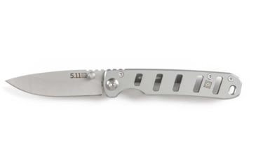 Image of 5.11 Tactical Base 3DP Folding Knife, 2.75in, Drop Point, 8CR13MOV Blade, Tumbld Steel, 1 SZ, 51156-988-1 SZ