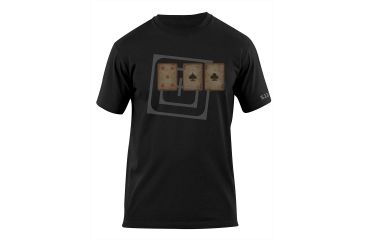 Image of 5.11 Tactical Card Tricks Logo T Shirt - Black - L 41006AG-019-L