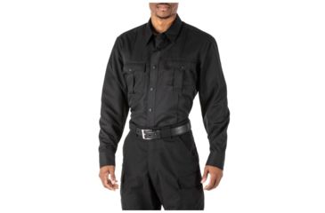 Image of 5.11 Tactical Class A Fast-Tac Twill Long Sleeve Shirt, Tall - Men's, Black, LT, 72510T-019-L-T