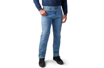 Image of 5.11 Tactical Defender-Flex Straight Jean w/7 Pockets - Mens, Light Wash Indigo, 33-32, 74477-646-33-32