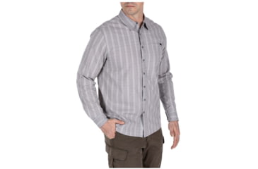 Image of 5.11 Tactical Echo Long Sleeve Shirt - Mens, Cinder Plaid, Large, 72494-583-L