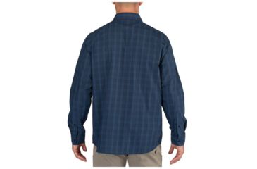 Image of 5.11 Tactical Echo Long Sleeve Shirt, Ensign Blue Plaid - 7249-468-82XL