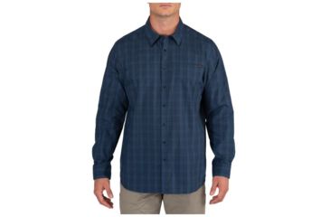Image of 5.11 Tactical Echo Long Sleeve Shirt, Ensign Blue Plaid - 7249-468-82XL
