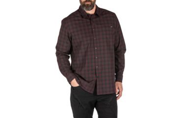 Image of 5.11 Tactical Echo Long Sleeve Shirt, Fig Plaid, 2XL, 72494-572-2XL