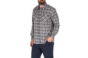 Image of 5.11 Tactical Echo Long Sleeve Shirt, Lunar Plaid, 2XL, 72494-381-2XL