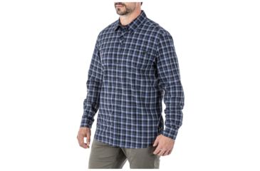 Image of 5.11 Tactical Echo Long Sleeve Shirt, Peacoat Plaid, Medium, 72494-810-M