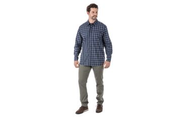Image of 5.11 Tactical Echo Long Sleeve Shirt, Peacoat Plaid, Medium, 72494-810-M
